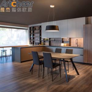 Wholesale Modern Style Island u kitchen cabinets E0 Grade Wood Veneer and High Gloss Lacquered Door Panels from china suppliers