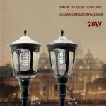 20 Watt Solar Panel Yard Lights Solar Street Post Lights Residential 8.5kg