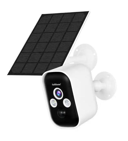 Solar WIFI 4MP Home Surveillance 2-Way Audio PIR Infrared Night Vision Outdoor
