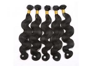 Wholesale 10A Natural Human Hair Extensions , Double / Triple Weft Virgin Indian Remy Hair from china suppliers