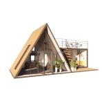 Aluminum Alloy Windows Luxury Modern A-Frame Low-rise Villa Heat-Insulated