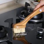 All Natural Pan Dish Stocked Bamboo Kitchen Brush Set Wood