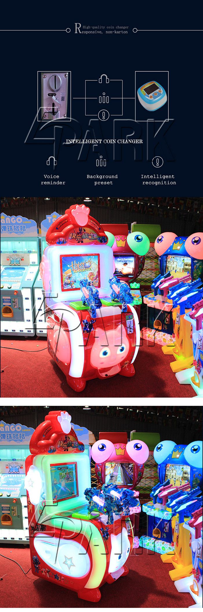 Super Attractive Kids Shooting Gun Games Happy Warrior Prize Out Game Machine