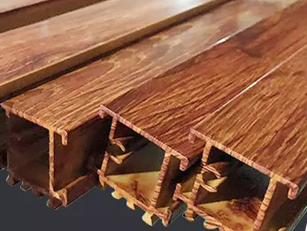 Wood Grain Extruded Aluminum Door Profiles Casement Door Profile Slim Frame