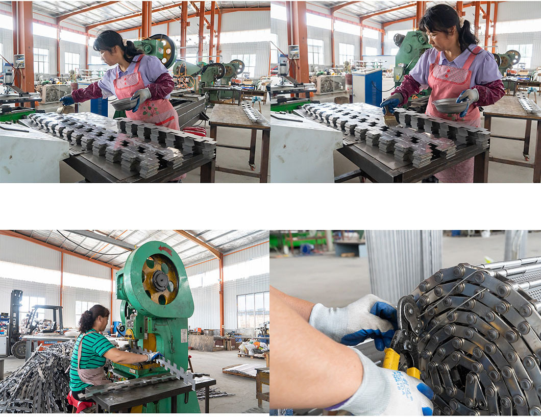 Stainless Steel Perforated Chain Link Chip Conveyor Hinged Scrap Conveyor Belts