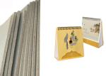 Thickness laminated 3.4mm 2150gsm grey cardboard for desk calendar