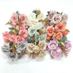 Artificial flower silk rose bouquet wedding home decoration