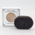 100% Natural Oval Cosmetic Sponge Charcoal And Konjac Cleansing Puff