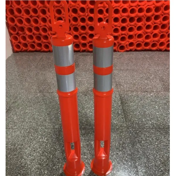 PE+Base Material Warning Bollard with 49" Height for Roadway Safety