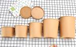 Takeaway Kraft Paper Soup Containers For Snack Bar Environmental Friendly