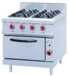 JUSTA New type Stainless Steel Kitchen Equipments 4.8KW PNG Gas Burner With Oven