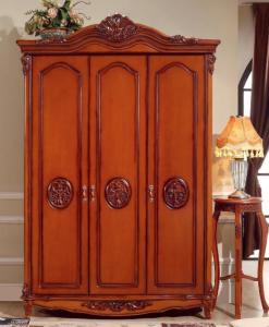 Wholesale Solid Wood Classic Bedroom Wooden Wardrobe 3 Door Design from china suppliers