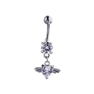 Wholesale New Heart Shape Fashion Piercing Belly Ring Stainless Steel Piercing Jewelry Belly Button Ring from china suppliers