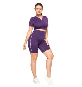 Wholesale Flatlock Stitching V Design Women Crop Tank Top plus size yoga clothes from china suppliers