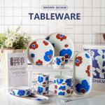 Wedding Occasion Stocked Ceramic Dinner Set For Nordic Tableware Kitchen