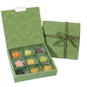 Wholesale Luxury Foldable Christmas Macaron Gift Box Nine Palace Macaron Favor Boxes Packaging from china suppliers
