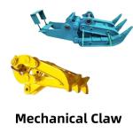 Earth Moving Excavator Grabber Mechanical Rotating Rock Grapple