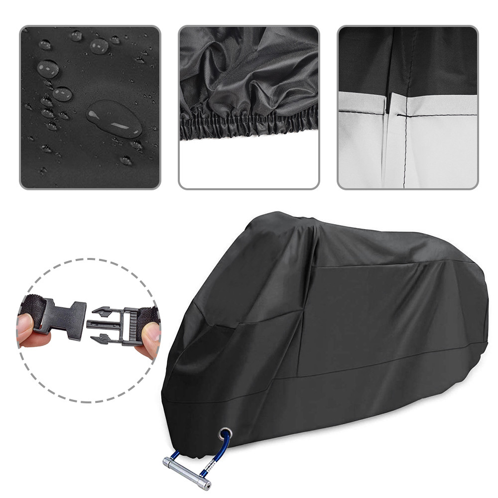 Geertop Silver Coated 200cm Motorbike Rain Cover