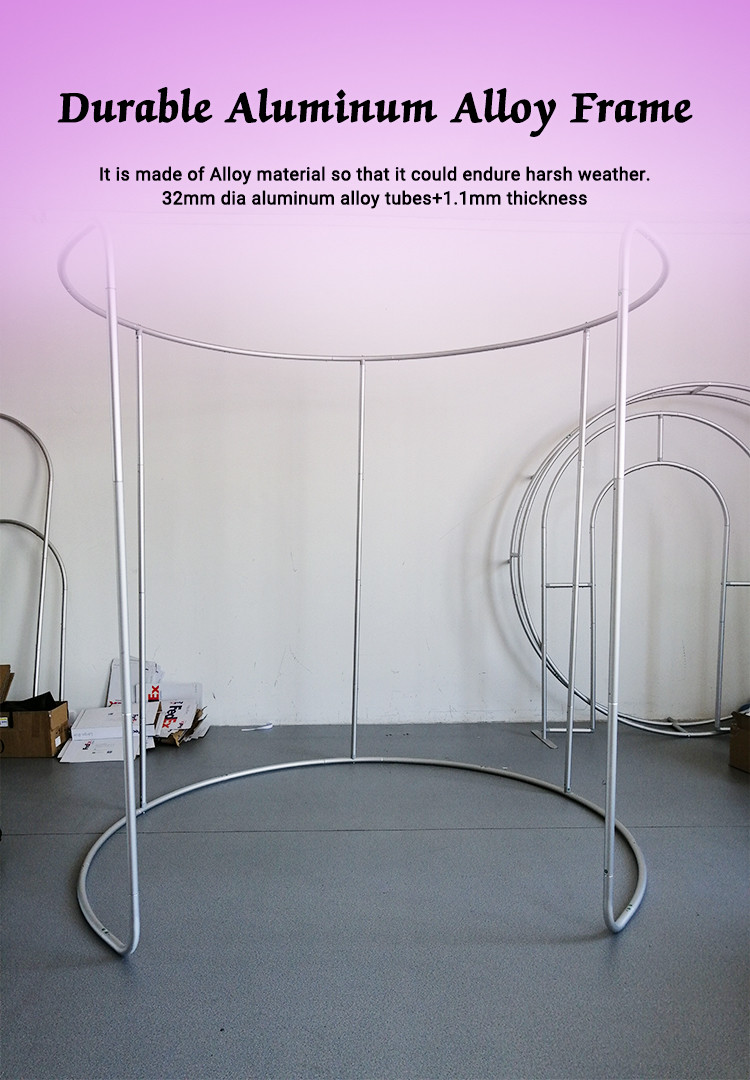 Green Curve Led Backdrop Screen 8x8ft 360 Photo Booth Backdrop With Led Lights