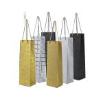 Printed Bottle Gift Packing Boxes Carry Packaging Paper Wine Bags Durable