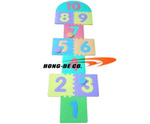 China Durable 10pcs/Set 30*30cm Hopscotch Play Mat Kids Game Mat on sale