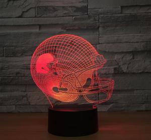 Wholesale Motorcycle Helmet 7 Colors Change 3D LED Night Light with Remote Control Ideal For Birthday Gifts And Party Decoration from china suppliers