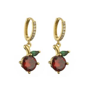 Wholesale Rhinestone Crystal Fruit Earrings Contemporary 925 Silver Hoop Earrings OEM from china suppliers
