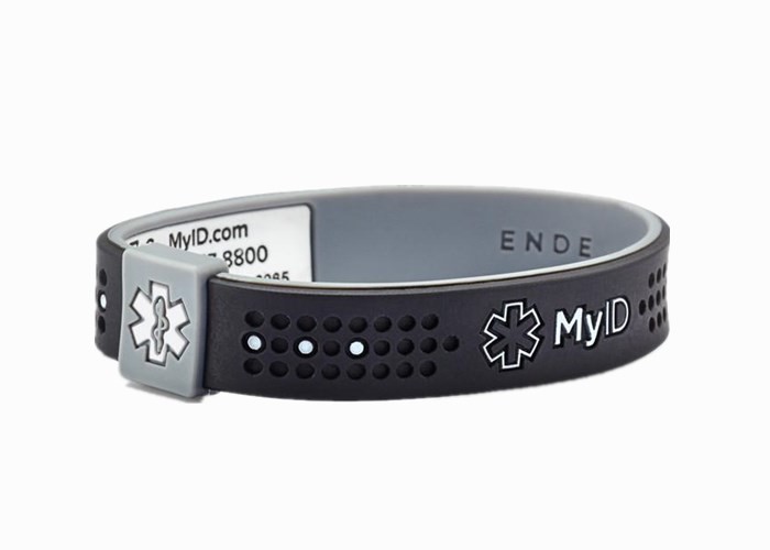Unique QR Code My ID Wristband Double Colors Silicone Sport ID Bracelet