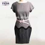 Women slim fit bodycon print border design China dress fashion woman clothes