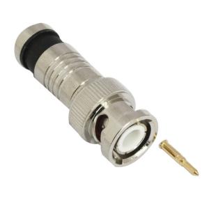 Wholesale RG59 Compression BNC Male CCTV Coaxial Connector Zinc Alloy with a Copper Pin from china suppliers