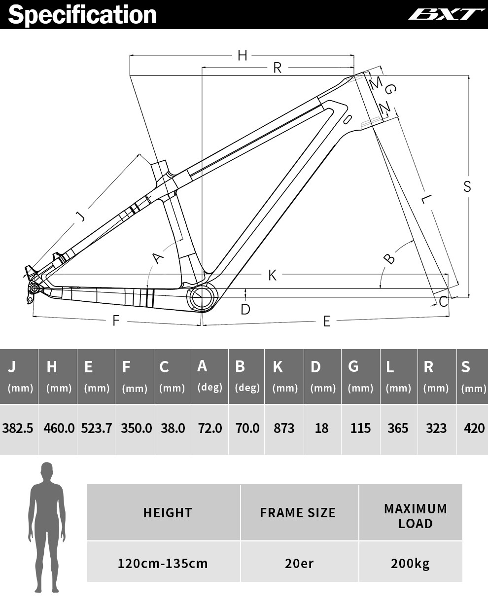 Children Sports Mountain Bike Frame Full Carbon Fiber 20er MTB Bicycle Frames