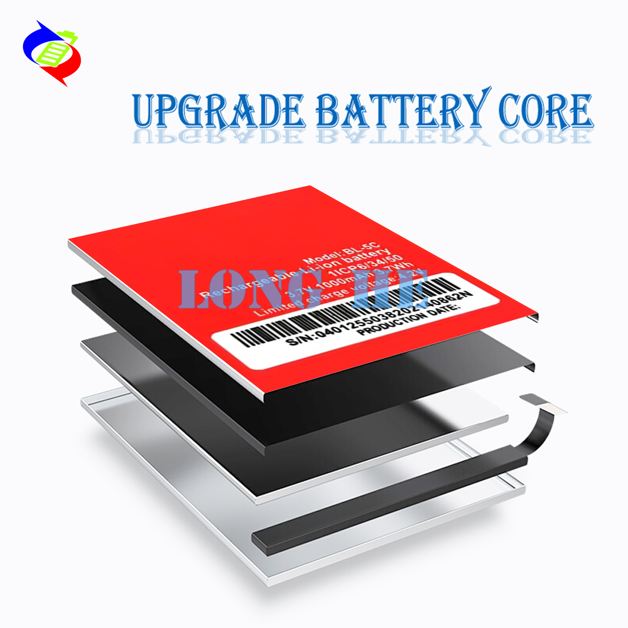 BL-5C 1000mAh Battery with Dual IC Protection and Advanced Lithium Polymer Technology