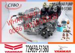 Diesel Engine Parts Fuel Pump 4TNV88 Engine Fuel Injection Pump 729659-51360