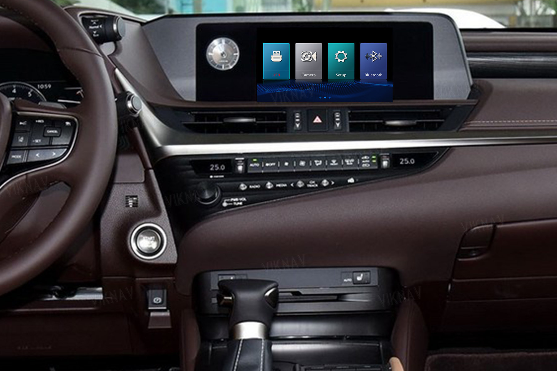 Viknav Fit For Original Car 8 Inch Screen Linux System For Lexus ES 2018 2019 2020 Wireless Apple CarPlay Android Auto