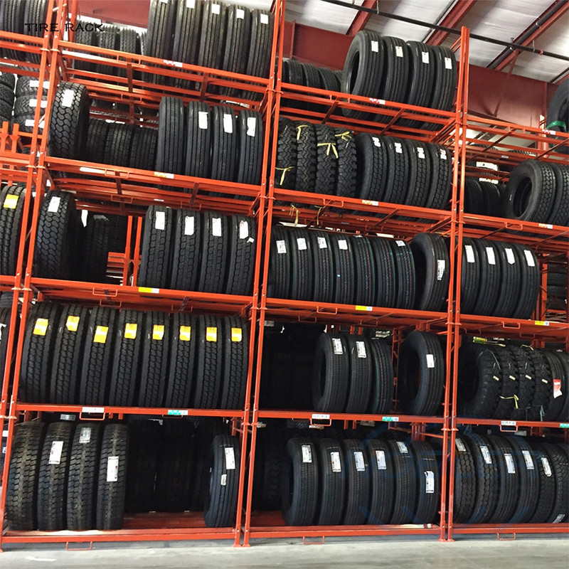 Customized Powder Coating Steel Pallet Tyre Rack Storage Stacking Truck Tire Rack