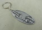 OEM Die Casting Promotional Keychain , Personalized leather Key Ring