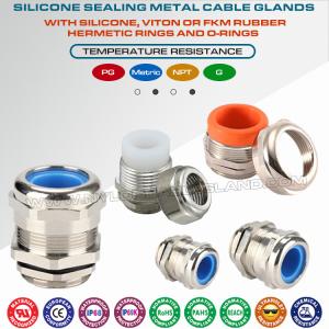 Wholesale IP68 Waterproof Stainless Steel NPT Electrical Cable Glands with Silicone (Viton, FKM) Sealing Rings from china suppliers