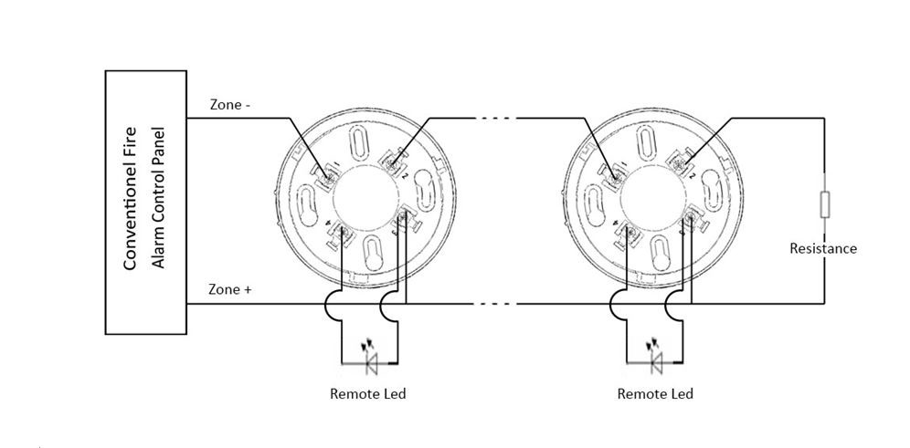 Conventional Heat Detectors for 2 Wired FM200 Gas Extinguishing Control System