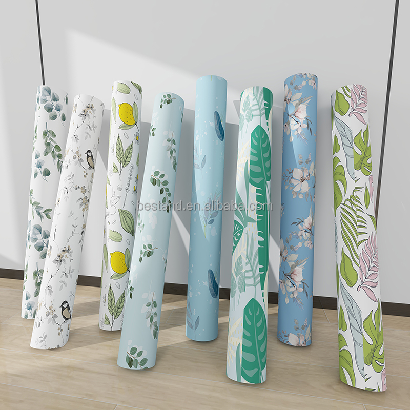 Waterproof Self-Adhesive Peel and Stick PVC Wall Sticker Modern Watercolor Floral Wallpaper for Home or Hotel Decors