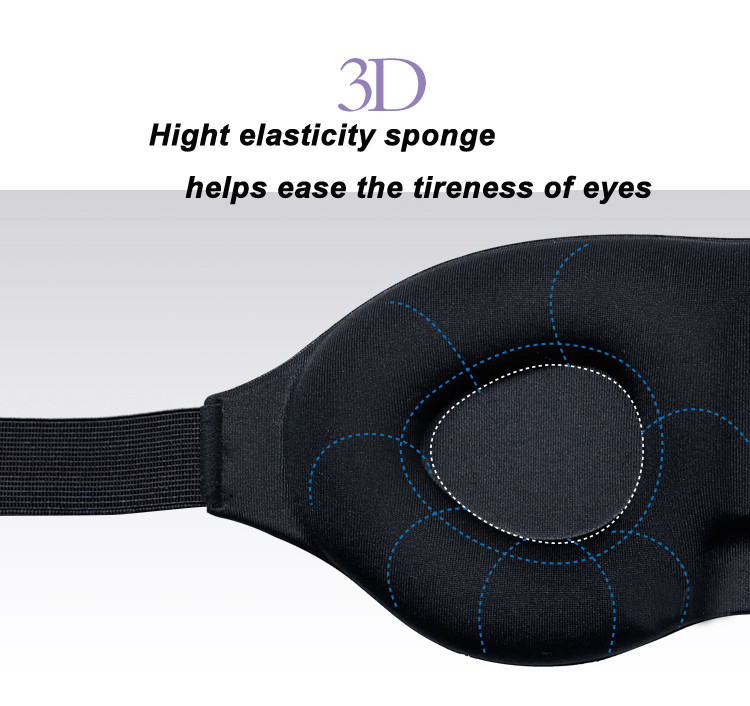 Mens Light Blocking 3D Sleeping Eye Mask For Bedtime Sleep Polyester