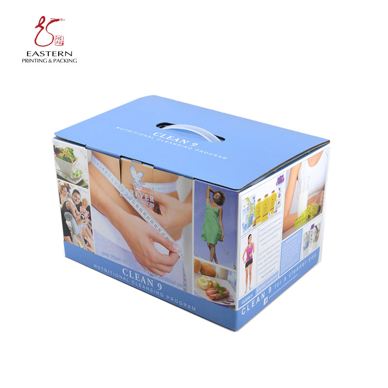 Corrugated Cardboard Packaging 4C Custom Carrying Box With Handle | Packing Box Suppliers