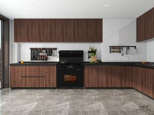 Wholesale Luxury Stainless Modern Stainless Steel Kitchen Cabinets With Natural Wood Grain Finish - Customizable And Durableeel Modern Kitchen Cabinet With from china suppliers