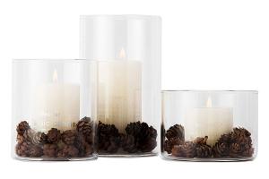Wholesale High Borosilicate Glass Cylinder Candle Holder / Crystal Candle Holder from china suppliers