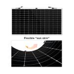 12V 2000W 1000W 450W Thin Film Solar Panels 166mmx166mm Cell Size