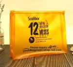 Custom Promotional Women Cosmetic Makeup Travel Wash PVC Zipper Slider Packaging