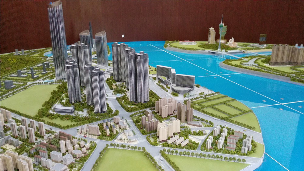 Large Scale Fancy Miniature City Model With Warm LED Light Painted Color