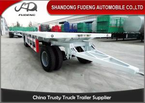Wholesale Farm Goods Transport Semi Flatbed Trailers With Towing Drawbar Carbon Steel Material from china suppliers