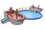 Pirate Ship Commercial Inflatable Water Park 0.9mm PVC Tarpaulin Made