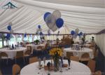 White Wedding Party Tent UV - Resistant Tent Roof linings 10m By 30m
