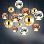 Silver gold copper Color Glass Globe Pendant Light for indoor home Kitchen